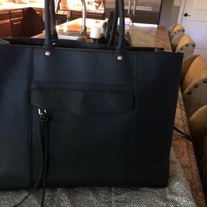 Rebecca Minkoff Black Saffiano Leather Medium Tote